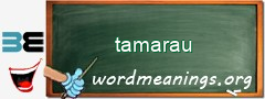 WordMeaning blackboard for tamarau